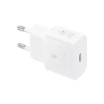 Φορτιστής Ταξιδίου Ταχείας Φόρτισης Samsung EP-T2510XWEG με Έξοδο USB C 25W 3A & Καλώδιο USB C Λευκό | Shopin.gr