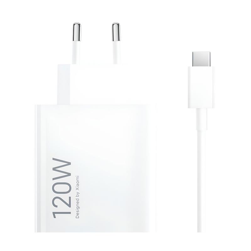 Φορτιστής Ταξιδίου Ταχείας Φόρτισης Xiaomi HyperCharge Combo με Έξοδο USB A 120W & Καλώδιο USB C 1m Λευκό | Shopin.gr