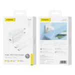 Φορτιστής Ταξιδίου Ταχείας Φόρτισης Foneng EU65 με Έξοδο USB C PD 20W 3A & Καλώδιο USB C σε USB C 1m Λευκό | Shopin.gr
