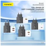 Φορτιστής Ταξιδίου Ταχείας Φόρτισης Foneng EU65 με Έξοδο USB C PD 20W 3A & Καλώδιο USB C σε USB C 1m Λευκό | Shopin.gr