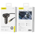 Φορτιστής Αυτοκινήτου Ταχείας Φόρτισης Foneng C20 με Τριπλή Έξοδο USB A & 2xUSB C 66W & Ενσωματωμένο Καλώδιο USB C Μαύρο | Shopin.gr