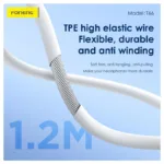 Hands Free Stereo Foneng T66 3.5mm Λευκό | Shopin.gr