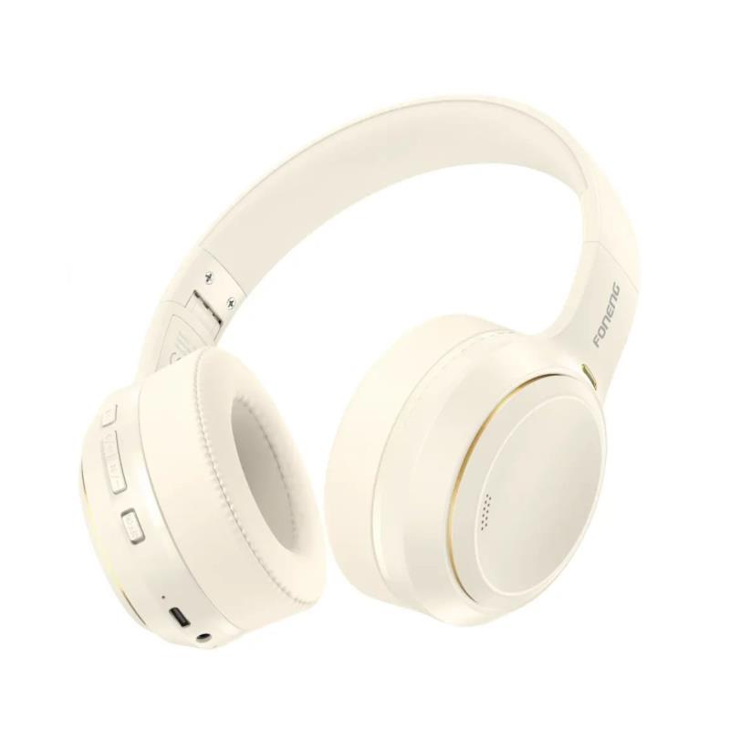 Ασύρματα Ακουστικά Κεφαλής Foneng BL58 Μπεζ | Shopin.gr