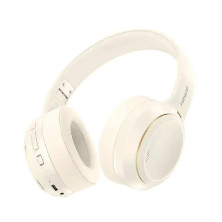 Ασύρματα Ακουστικά Κεφαλής Foneng BL58 Μπεζ | Shopin.gr