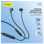Στερεοφωνικό Ακουστικό Bluetooth Foneng BL35 Sports Neckband Μαύρο | Shopin.gr