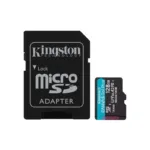 Κάρτα μνήμης Micro SDXC C10 UHS-I U3 Kingston Canvas Go! Plus 200MB/s 128Gb + 1 ADP | Shopin.gr