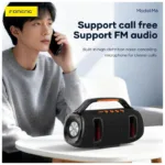 Φορητό Ηχείο Bluetooth Foneng M6 Deep Bass BT 5.3 2400mAh 15W με Λαβή Μαύρο | Shopin.gr