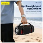 Φορητό Ηχείο Bluetooth Foneng M6 Deep Bass BT 5.3 2400mAh 15W με Λαβή Μαύρο | Shopin.gr