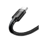 Καλώδιο Σύνδεσης USB 2.0 Baseus Cafule USB A σε USB C 3A 1m 480Mbps Μαύρο-Γκρι | Shopin.gr