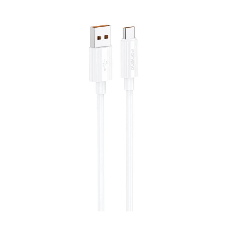 Καλώδιο Σύνδεσης USB 2.0 Foneng XS07 USB A σε USB C 15W 3Α 1.2m Λευκό | Shopin.gr