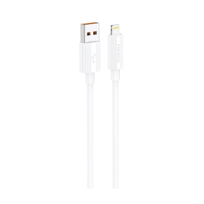 Καλώδιο Σύνδεσης USB 2.0 Foneng XS07 USB A σε Lightning 12W 2.4Α 1.2m Λευκό | Shopin.gr