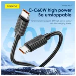 Καλώδιο Σύνδεσης USB 2.0 Foneng XS07 USB C σε USB C 60W 1.2m Λευκό | Shopin.gr