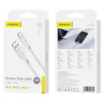 Καλώδιο Σύνδεσης USB 2.0 Foneng XS11 Braided USB A σε USB C 18W 1m Λευκό | Shopin.gr