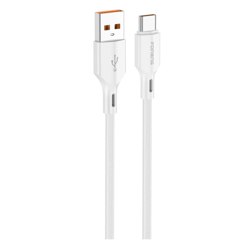 Καλώδιο Σύνδεσης USB 2.0 Foneng XS11 Braided USB A σε USB C 18W 1m Λευκό | Shopin.gr