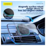 Universal Βάση Στήριξης Αεραγωγού Αυτοκινήτου Μαγνητική Foneng CP128 με Ασύρματη Φόρτιση & Φωτισμό 15W Μαύρο | Shopin.gr