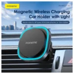 Universal Βάση Στήριξης Αεραγωγού Αυτοκινήτου Μαγνητική Foneng CP128 με Ασύρματη Φόρτιση & Φωτισμό 15W Μαύρο | Shopin.gr