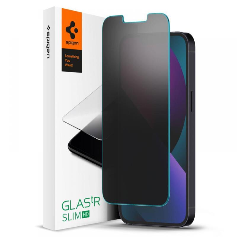 Tempered Glass Full Face Privacy Spigen Glas.tR Slim HD Apple iPhone 13/ 13 Pro/ 14/ 16e (1 τεμ.) | Shopin.gr