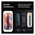 Tempered Glass Full Face Spigen Glas.tR EZ-FIT Apple iPhone 16 Pro/ 17/ 17 Pro Διάφανο (2 τεμ.) | Shopin.gr