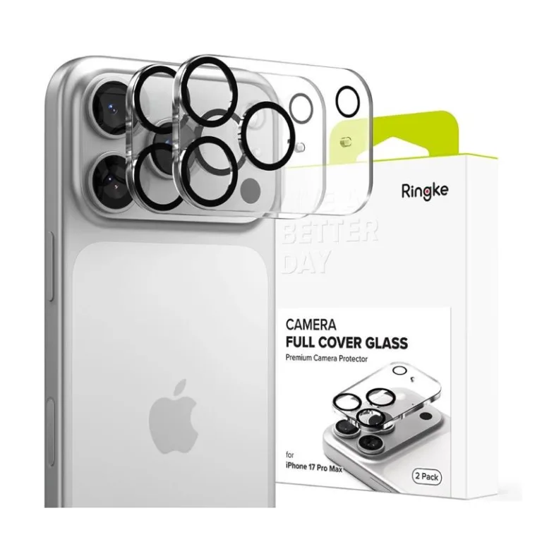 Tempered Glass Full Face Ringke για Τζαμάκι Κάμερας Apple iPhone 17 Pro Max Μαύρο (2 τεμ) | Shopin.gr