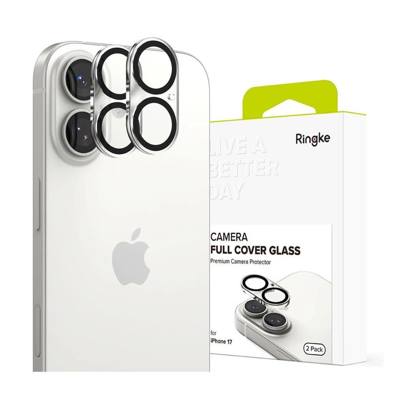Tempered Glass Full Face Ringke για Τζαμάκι Κάμερας Apple iPhone 17 Μαύρο (2 τεμ) | Shopin.gr