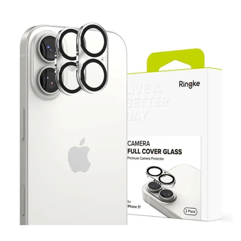 Tempered Glass Full Face Ringke για Τζαμάκι Κάμερας Apple iPhone 17 Μαύρο (2 τεμ) | Shopin.gr