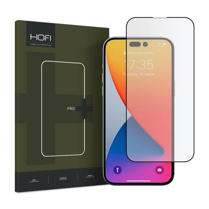 Tempered Glass Full Face Hofi Pro+ Apple iPhone 14 Pro Μαύρο (1 τεμ.) | Shopin.gr