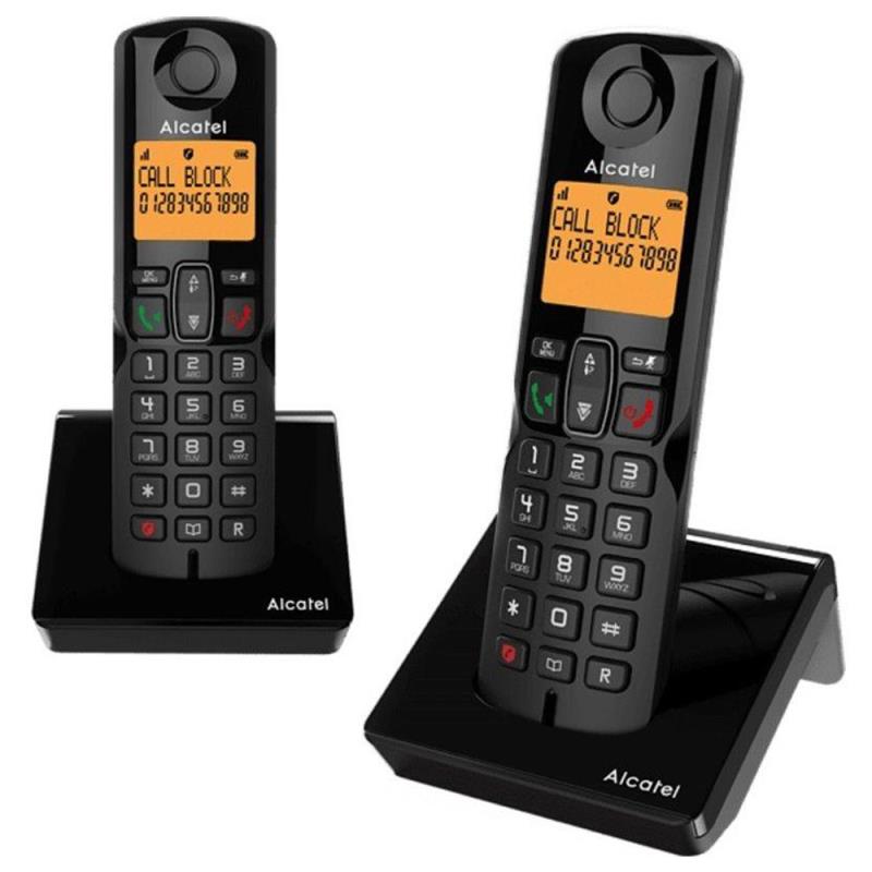 Ασύρματο Τηλέφωνο Alcatel S280 Duo με Δυνατότητα Αποκλεισμού Κλήσεων Μαύρο | Shopin.gr