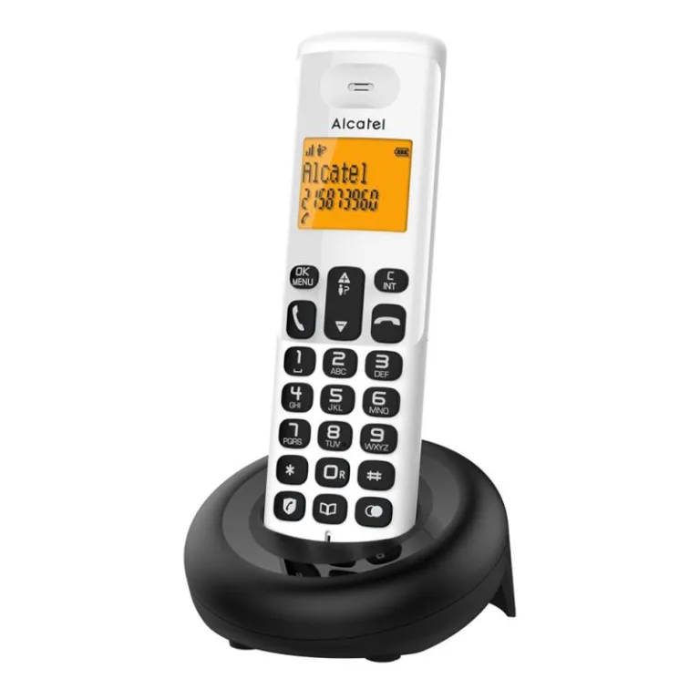 Ασύρματο Τηλέφωνο Alcatel E160 με Δυνατότητα Αποκλεισμού Κλήσεων Λευκό | Shopin.gr