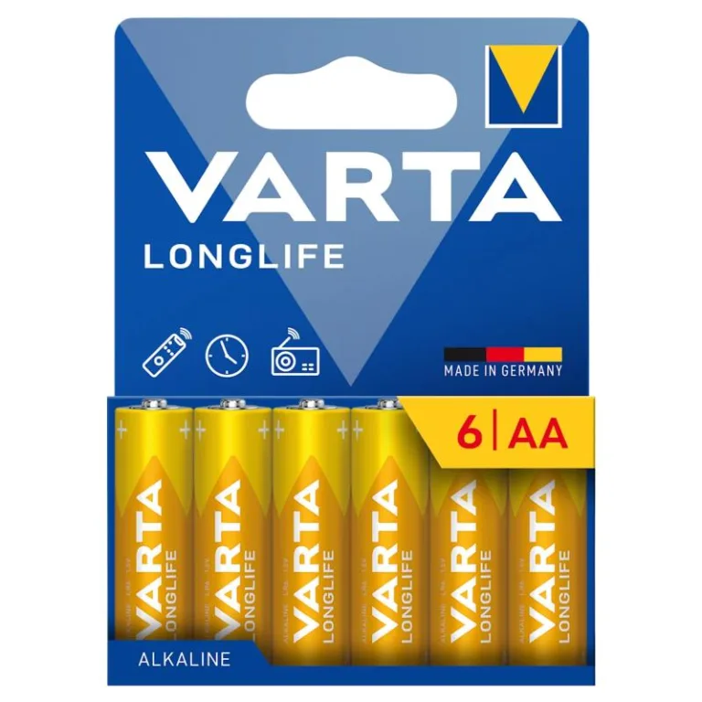 Μπαταρία Alkaline Varta Longlife AA LR06 Plastic Free (6 τεμ.) | Shopin.gr