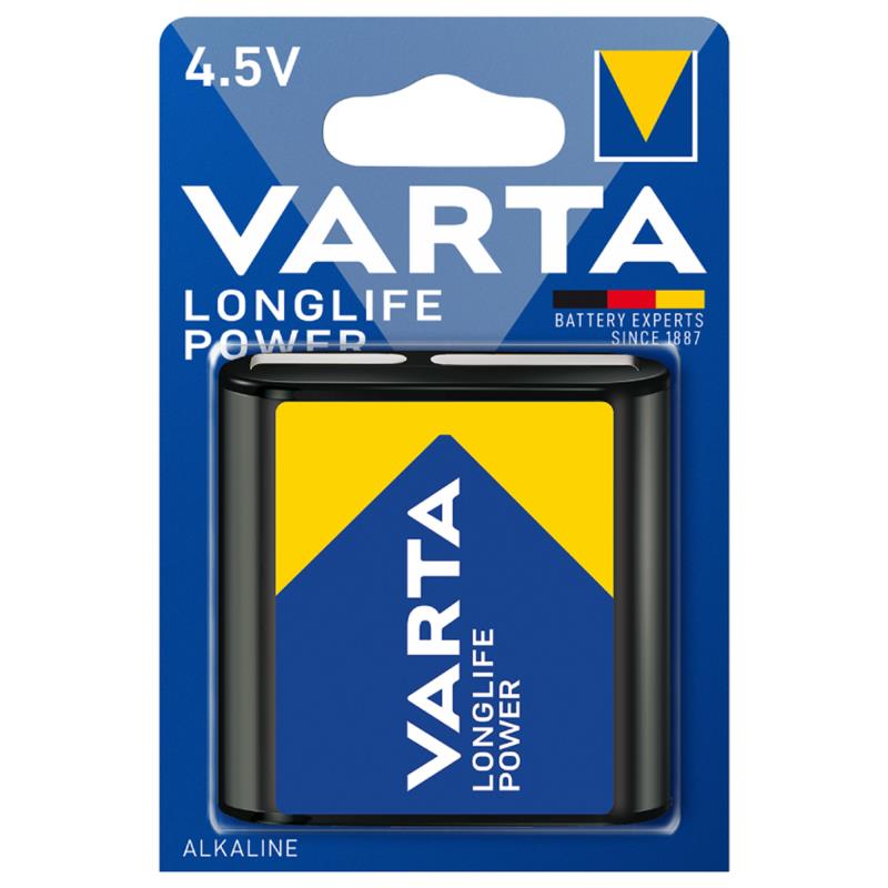 Μπαταρία Alkaline Varta Longlife Power Πλακέ 4.5V (1 τεμ.) | Shopin.gr