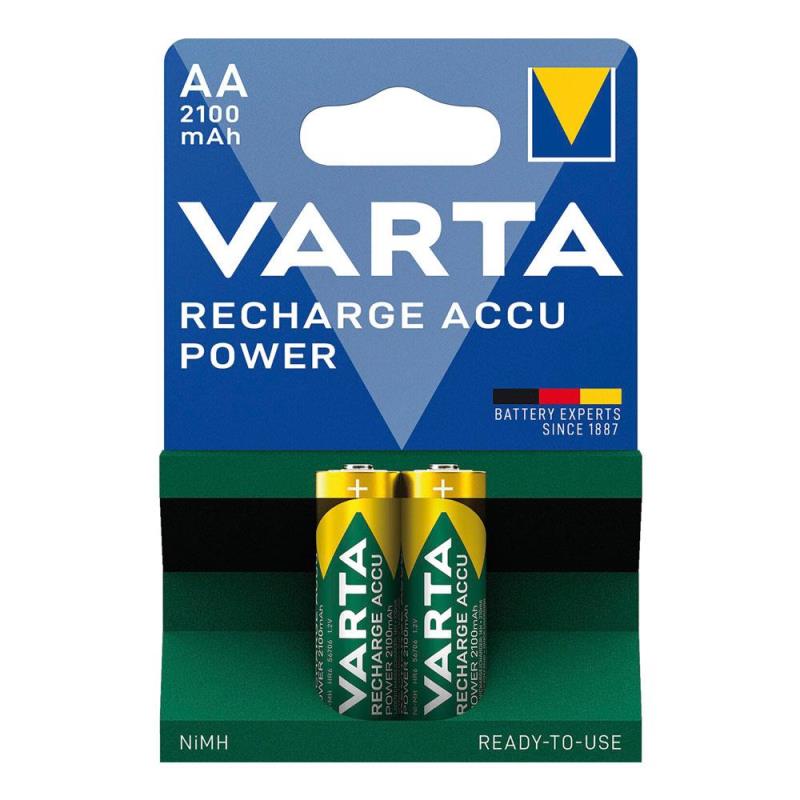 Μπαταρία Επαναφορτιζόμενη Varta AA 2100mAh NiMH 1.2V Ready2Use Plastic Free (2 τεμ.) | Shopin.gr