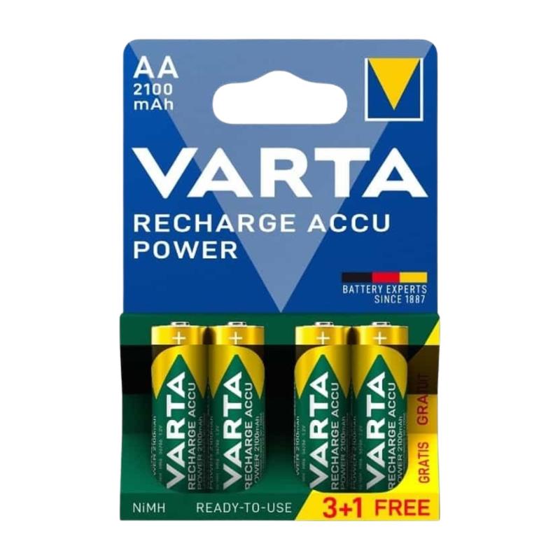 Μπαταρία Επαναφορτιζόμενη Varta AA 2100mAh NiMH 1.2V Ready2Use (4 τεμ.) | Shopin.gr