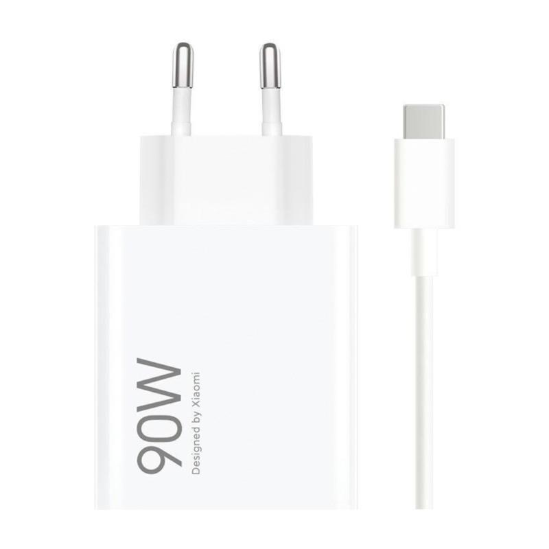 Φορτιστής Ταξιδίου Ταχείας Φόρτισης Xiaomi HyperCharge Combo με Έξοδο USB A 90W & Καλώδιο USB C 1m Λευκό | Shopin.gr