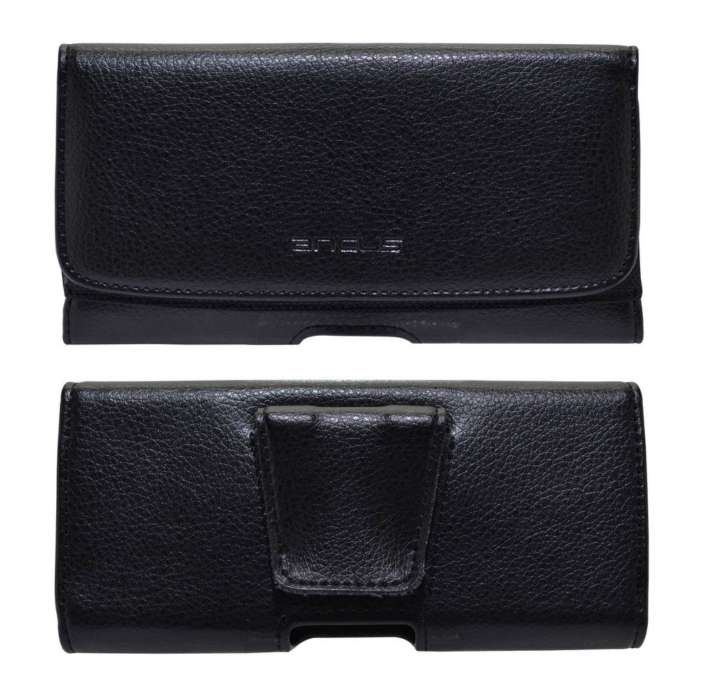 Θήκη Οριζόντια Large Ancus Δερμάτινη για Smartphone 5" έως 5.5" Ίντσες Μαύρη | Θήκες - shopin.gr