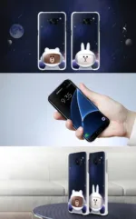 Θήκη Faceplate Samsung S7 Line Friends Cover "Mr. Brown" EF-XG930LDEGWW για SM-G930F Galaxy S7 Μαύρη | Θήκες - shopin.gr