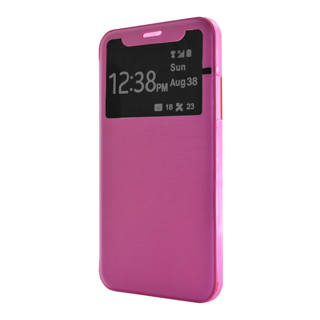 Θήκη Book Ancus S-View Elegance για Apple iPhone X / XS Φούξια | Θήκες - shopin.gr