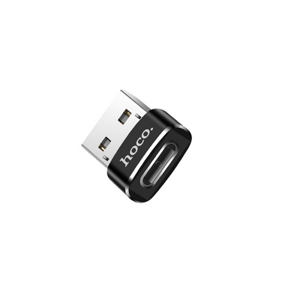 Αντάπτορας Hoco UA6 USB σε USB-C Μαύρο | Αντάπτορες - shopin.gr