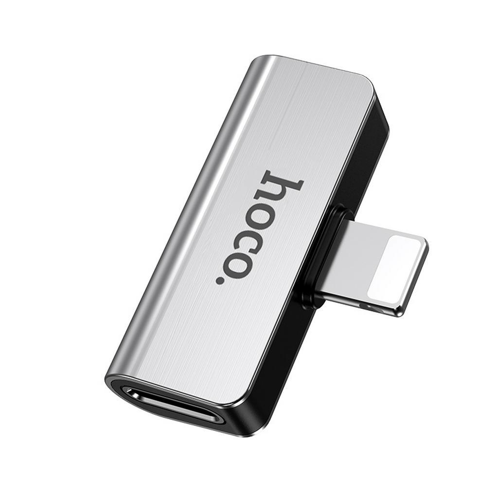 Αντάπτορας Hoco LS24 2 σε 1 Lightning σε 2 Εξόδους Lightning 2.0A Ασημί | Αντάπτορες - shopin.gr