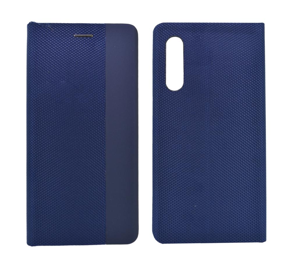 Θήκη Book Ancus Magnetic Canvas για Xiaomi Mi 9 TPU Μαύρη-Μπλε | Θήκες - shopin.gr