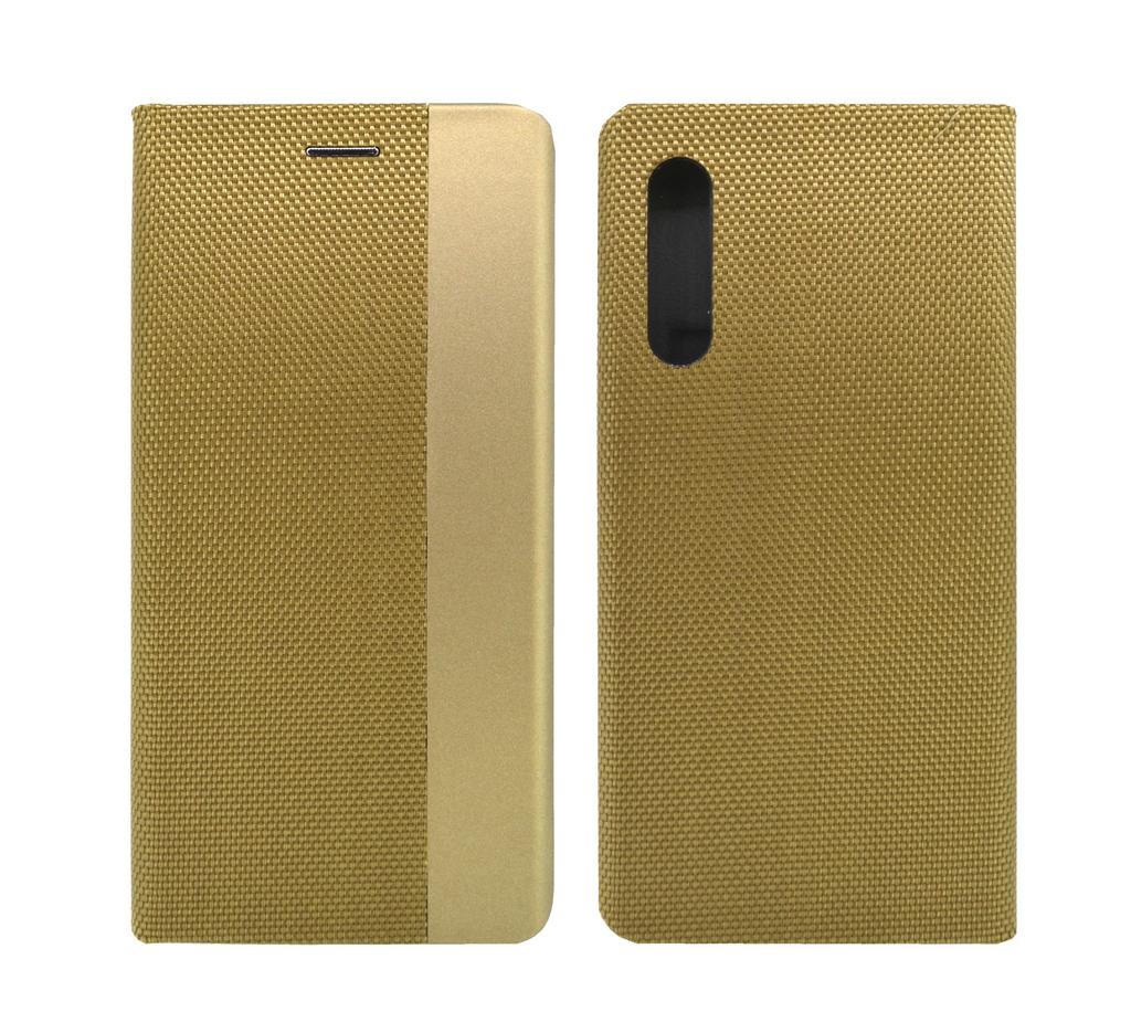 Θήκη Book Ancus Magnetic Canvas για Xiaomi Mi 9 TPU Χρυσαφί | Θήκες - shopin.gr