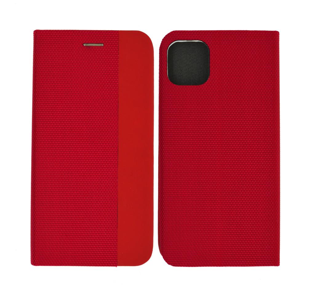 Θήκη Book Ancus Magnetic Canvas για Apple iPhone 11 Pro TPU Κόκκινη | Θήκες - shopin.gr