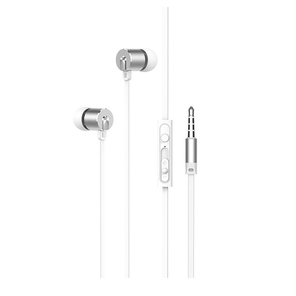 Hands Free Hoco M63 Ancient Sound Earphones Stereo 3.5mm Ασημί με Μικρόφωνο και Πλήκτρο Λειτουργίας | Hands Free - shopin.gr