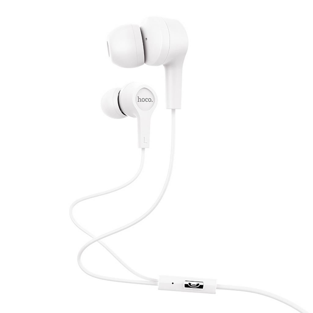 Hands Free Hoco M50 Daitiness  Earphones Stereo 3.5mm με Μικρόφωνο και Πλήκτρο Λειτουργίας 1.2μ Λευκό | Hands Free - shopin.gr
