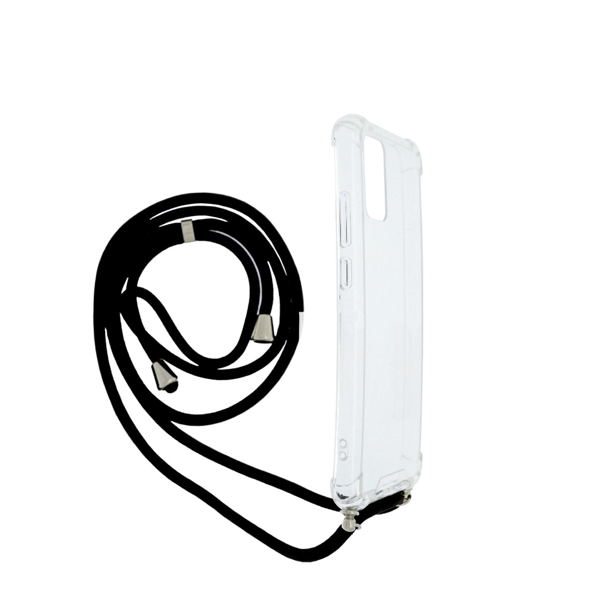 Θήκη Ancus Crossbody για Samsung A02 A022F A02s A025F Διάφανη με Κορδόνι Μαύρο | Θήκες - shopin.gr