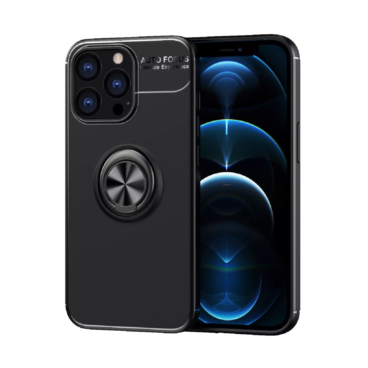 Θήκη Ancus AutoFocus Shock Proof με Ring Holder για Apple iPhone 13 Pro Μαύρο | Θήκες - shopin.gr
