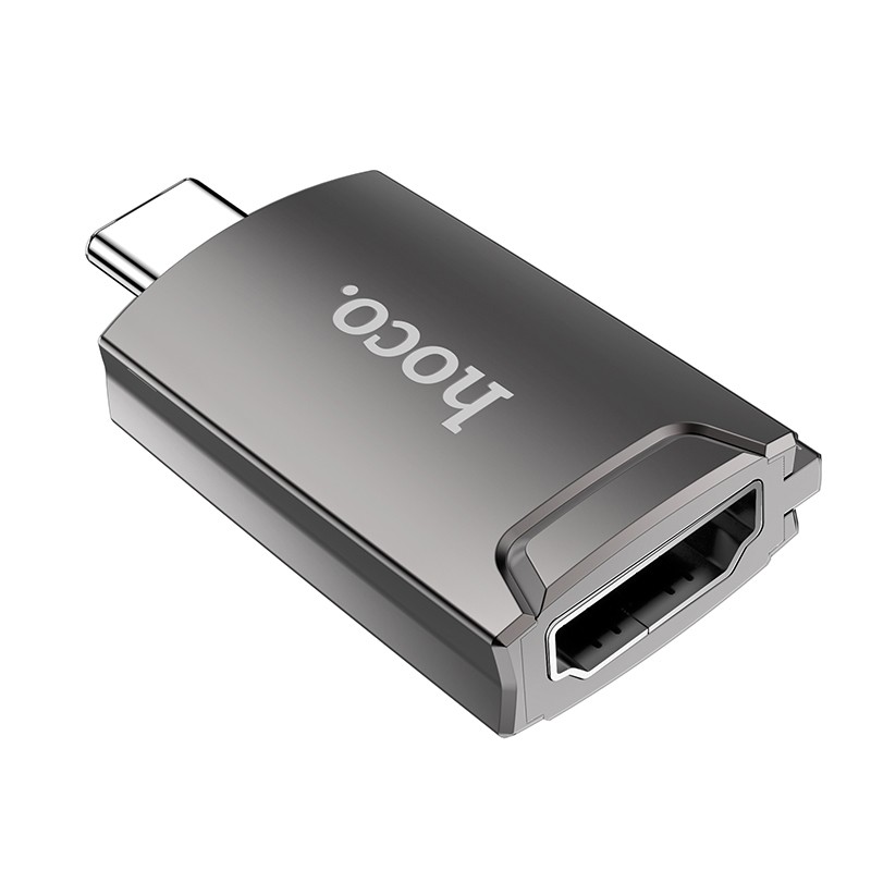 Αντάπτορας Hoco UA19 USB-C σε HDMI 4K 30Hz (3840*2160P) Θηλυκό Γκρι | Αντάπτορες - shopin.gr