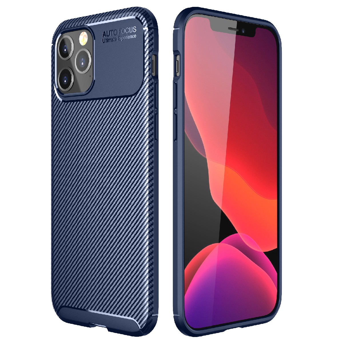 Θήκη Ancus AutoFocus Carbon Fiber για Apple iPhone 12 / iPhone 12 Pro Μπλέ | Θήκες - shopin.gr