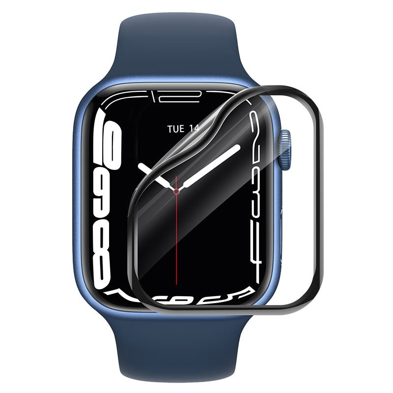 Tempered Glass Hoco A30 0.15mm 9H 3D Hot bending 41mm για iWatch Series7 Μαύρο | Προστασία Οθόνης - shopin.gr