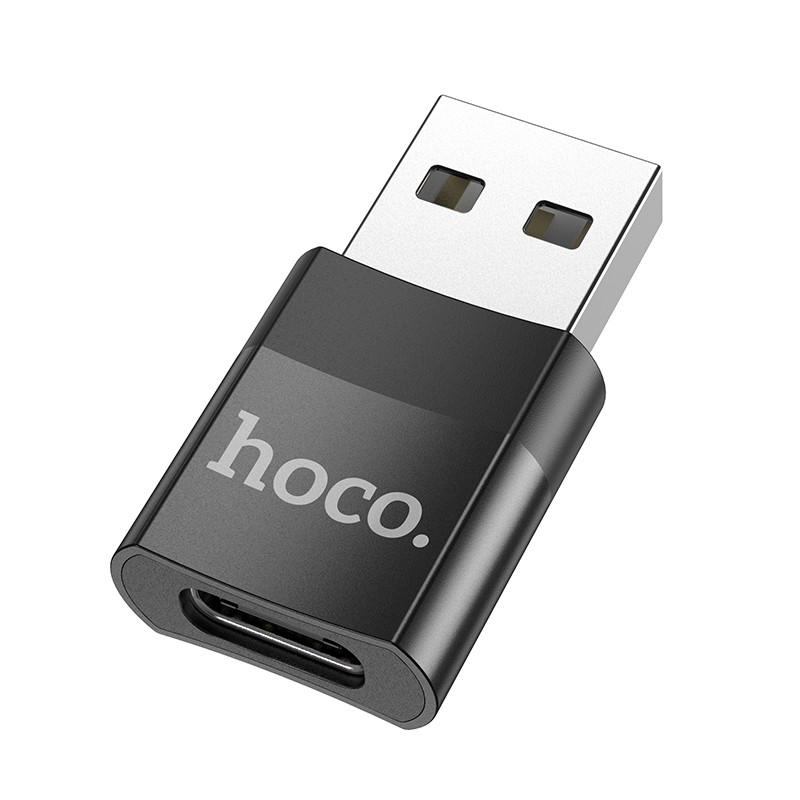 Αντάπτορας Hoco UA17 USB 3.0 σε USB-C με Λειτουργία OTG και Δυνατότητα Φόρτισης 2A/3A  60W Μαύρο | Αντάπτορες - shopin.gr