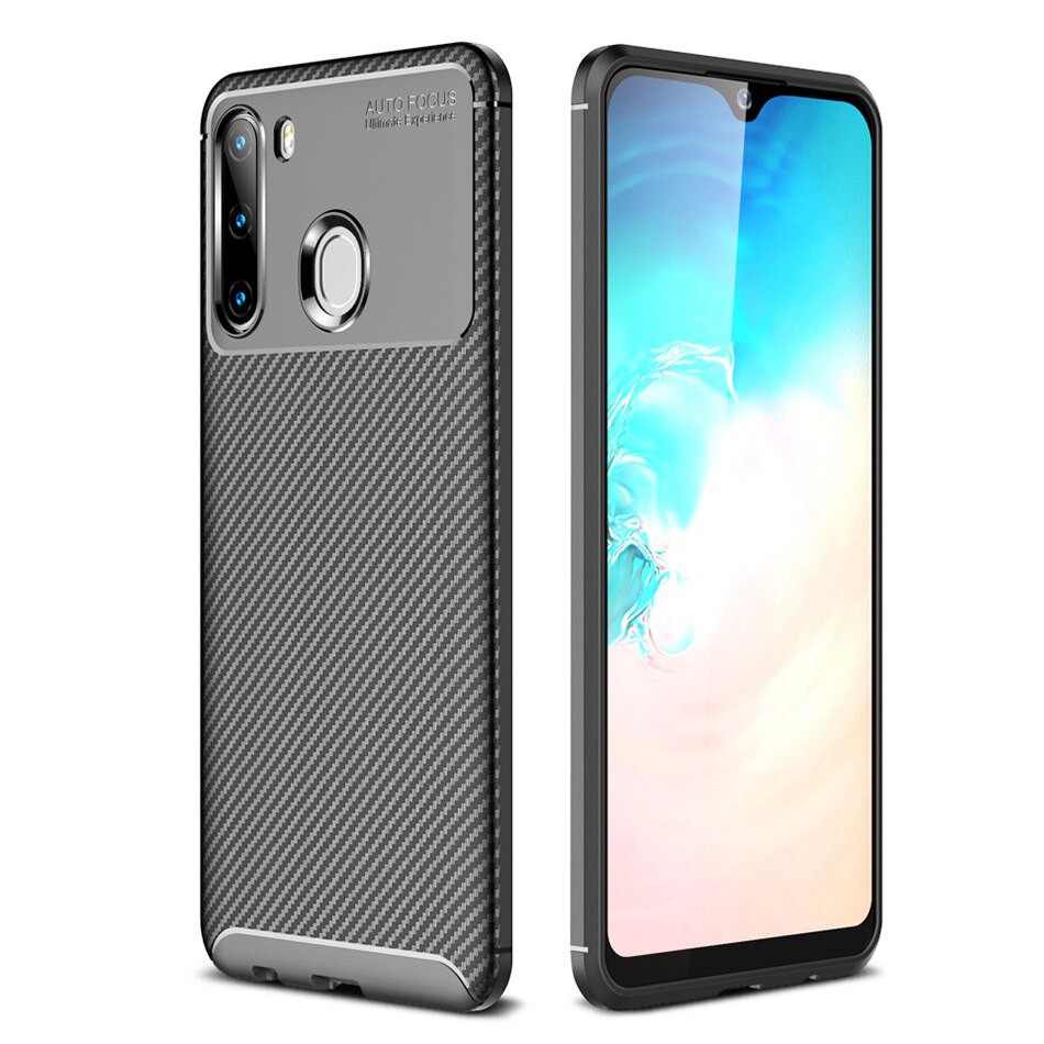 Θήκη Ancus AutoFocus Carbon Fiber για Samsung SM-A215F Galaxy A21 Μαύρη | Θήκες - shopin.gr